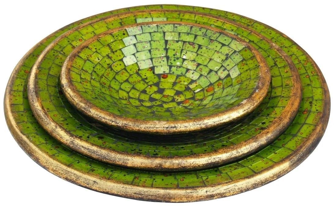 Guru-Shop Dekoschale Runde Mosaikschale Grün