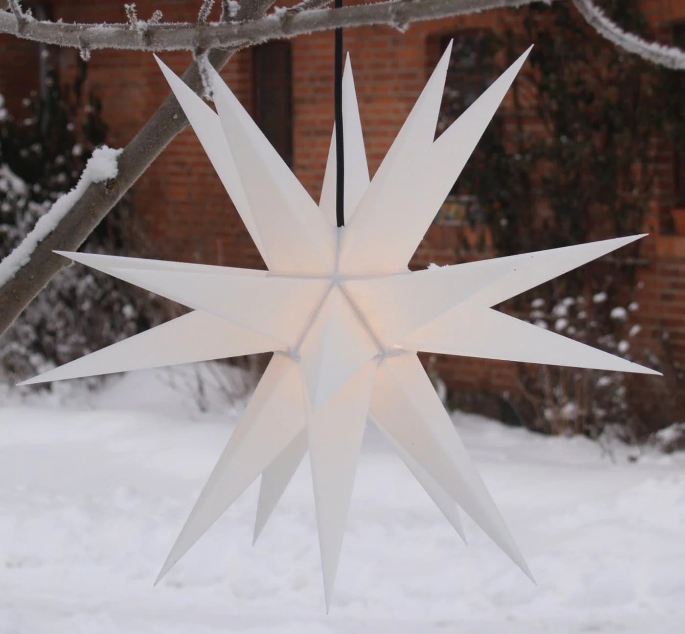 Guru-Shop LED-Stern für außen Melchior Outdoor II Weiß, sehr stabiler 3D - Bild 2