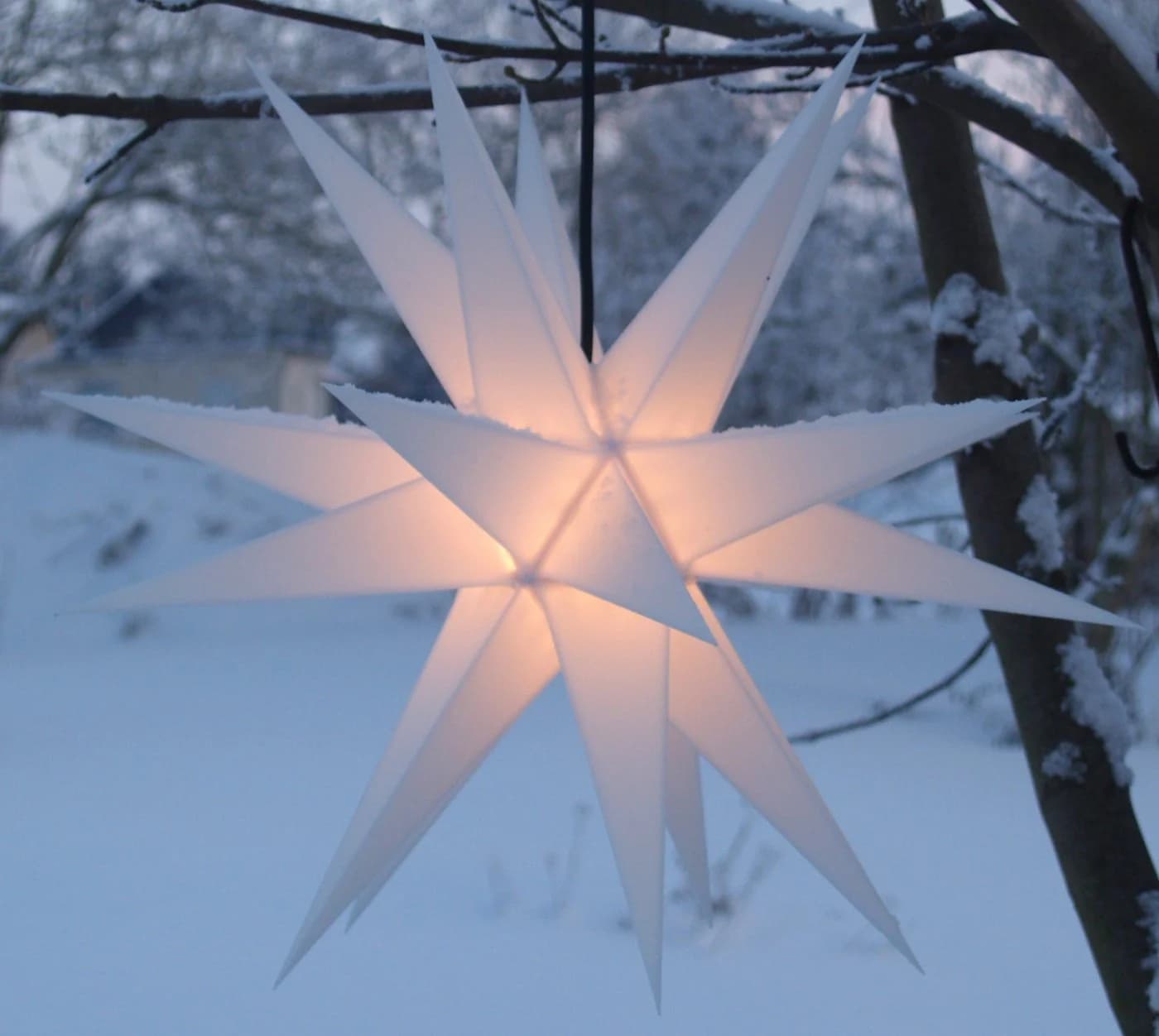 Guru-Shop LED-Stern für außen Melchior Outdoor II Weiß, sehr stabiler 3D - Bild 3