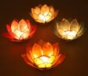 Guru-Shop Windlicht Lotus Teelicht Muschel Blau Bild 3
