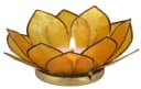 Guru-Shop Windlicht Lotus Teelicht Muschel 11 cm Goldgelb Bild 2