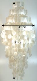 Guru-Shop Muschelleuchte Deckenlampe Retro Weiß Bild 3
