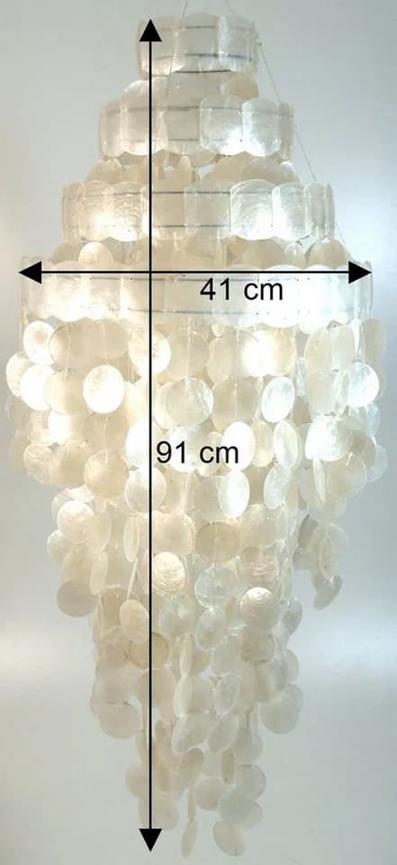 Guru-Shop Muschelleuchte Deckenlampe Retro Weiß - Bild 3