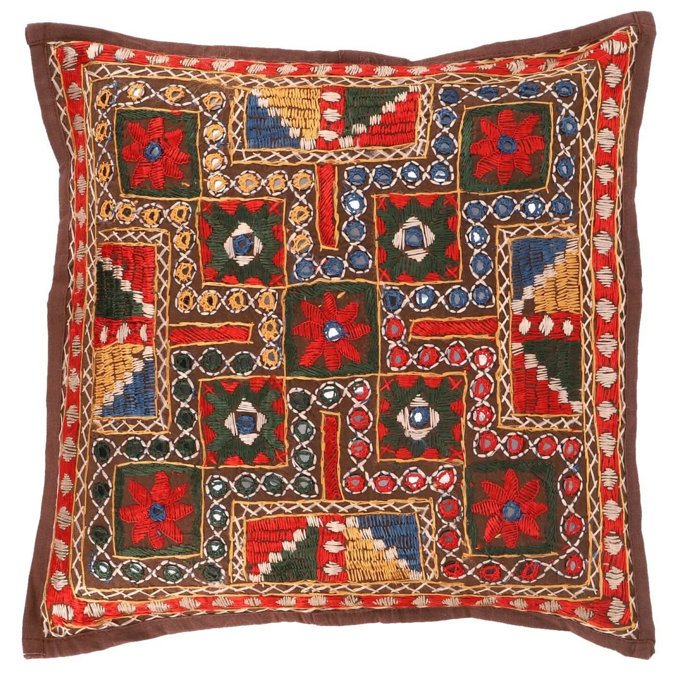 Guru-Shop Kissenbezug Orient 40x40 cm Bestickt Braun - Bild 2