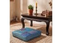 Guru-Shop Orientalisches Patchwork Sitzkissen Blau 40 cm Bild 1