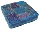 Guru-Shop Orientalisches Patchwork Sitzkissen Blau 40 cm Bild 2