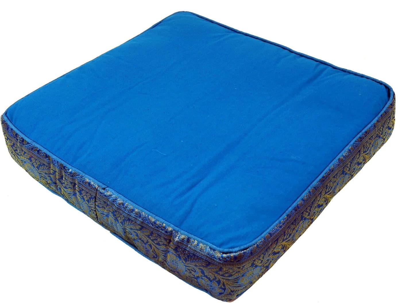 Guru-Shop Orientalisches Patchwork Sitzkissen Blau 40 cm - Bild 3