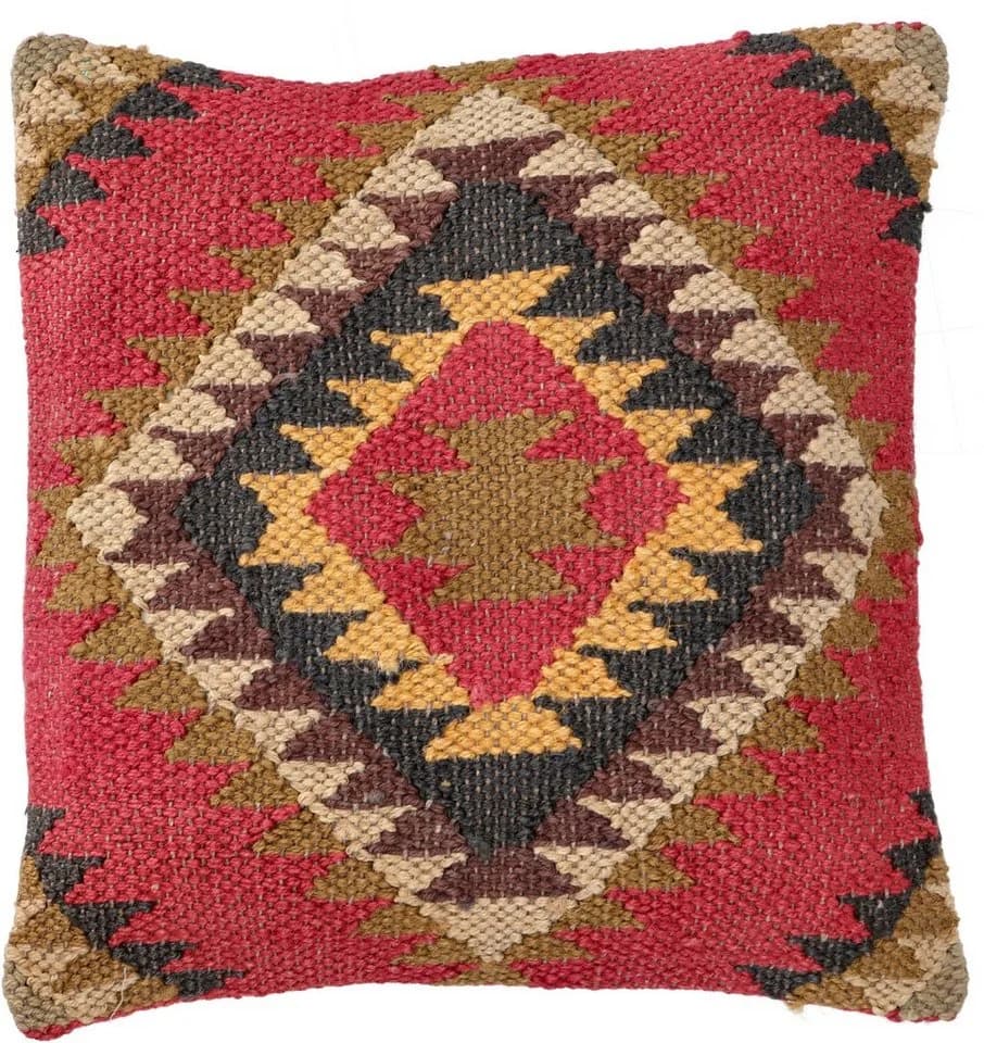 Guru-Shop Kelim Kissenhülle 40x40 cm Ethno-Stil Baumwolle Jute - Bild 2