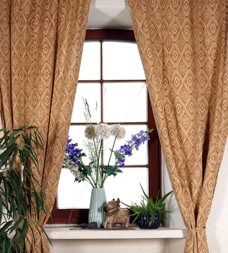 Guru-Shop Boho Vorhänge Überlang 250 cm Ikat Muster Baumwolle - Bild 3