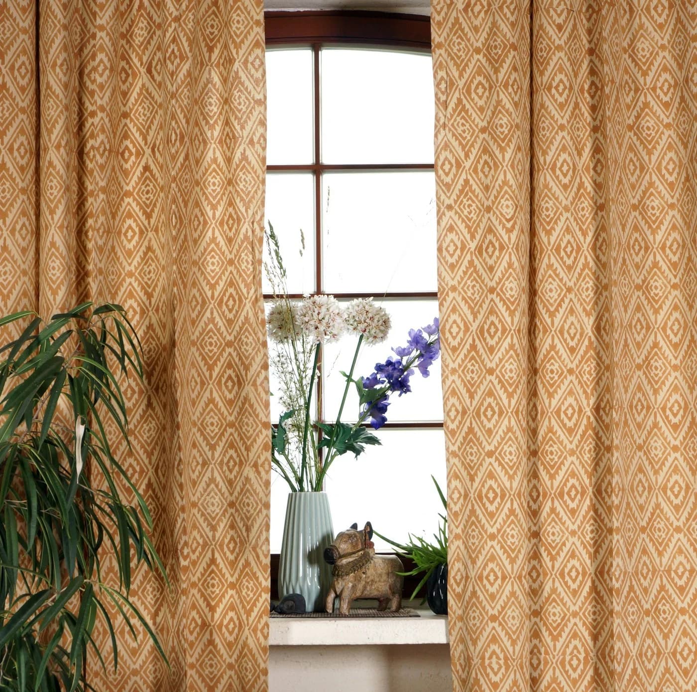 Guru-Shop Boho Vorhänge Überlang 250 cm Ikat Muster Baumwolle - Bild 4