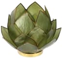 Guru-Shop Windlicht Lotus Teelicht Muschel Olivgrün Bild 2