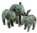 Guru-Shop Dekofigur Geschnitzter Elefant Grün Bild 2
