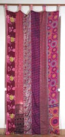 Guru-Shop Seidiger Vorhang Patchwork Rot Bild 2