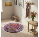 Guru-Shop Runder Flickenteppich Bunt 90 cm Bild 3
