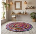 Guru-Shop Runder Flickenteppich Bunt 90 cm Bild 4