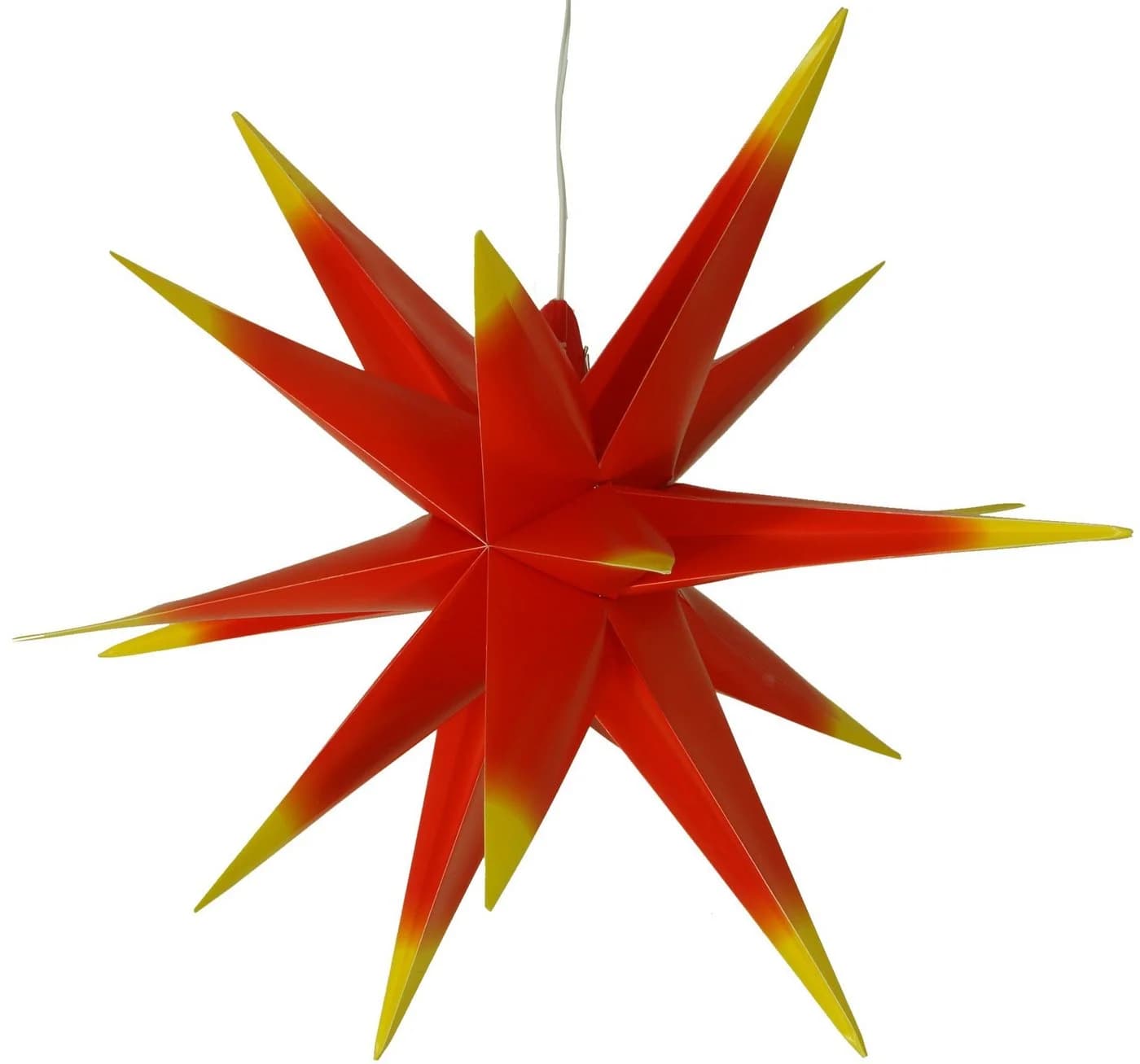 Guru-Shop LED-Außenstern 3D Kaspar Gelb/Rot mit Leuchtmittel - Bild 5
