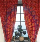 Guru-Shop Boho Vorhang Mandala Motiv Rot/Lila mit Schlaufen Bild 4