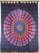 Guru-Shop Boho Vorhang Mandala Motiv Lila Gelb Pink 1 Paar Bild 1