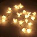 Guru-Shop LED-Lichterkette Exotische Lotusblüten Weiß Bild 1