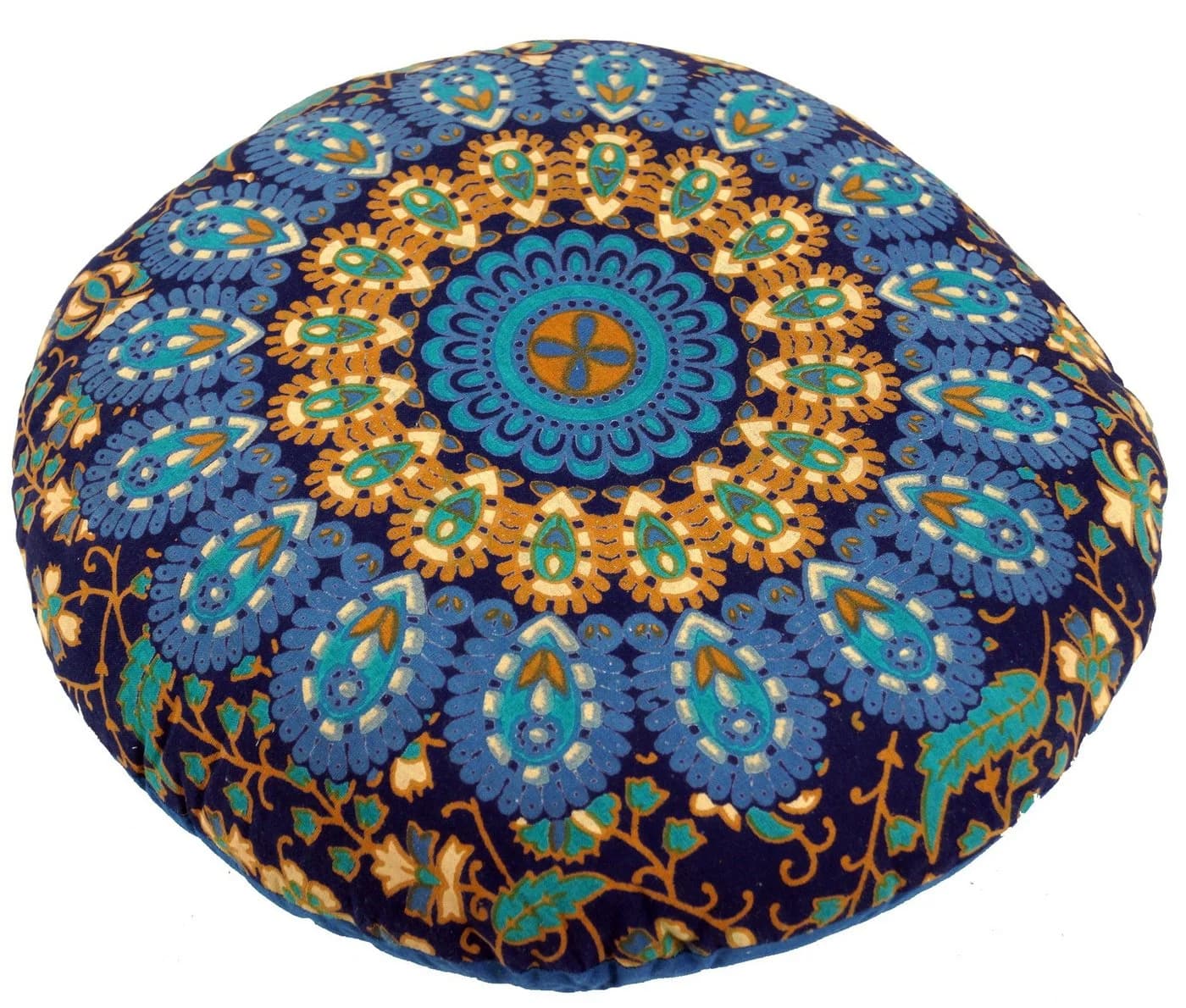 Guru-Shop Meditationskissen Flaches Mandala Dunkelblau 40 cm - Bild 2