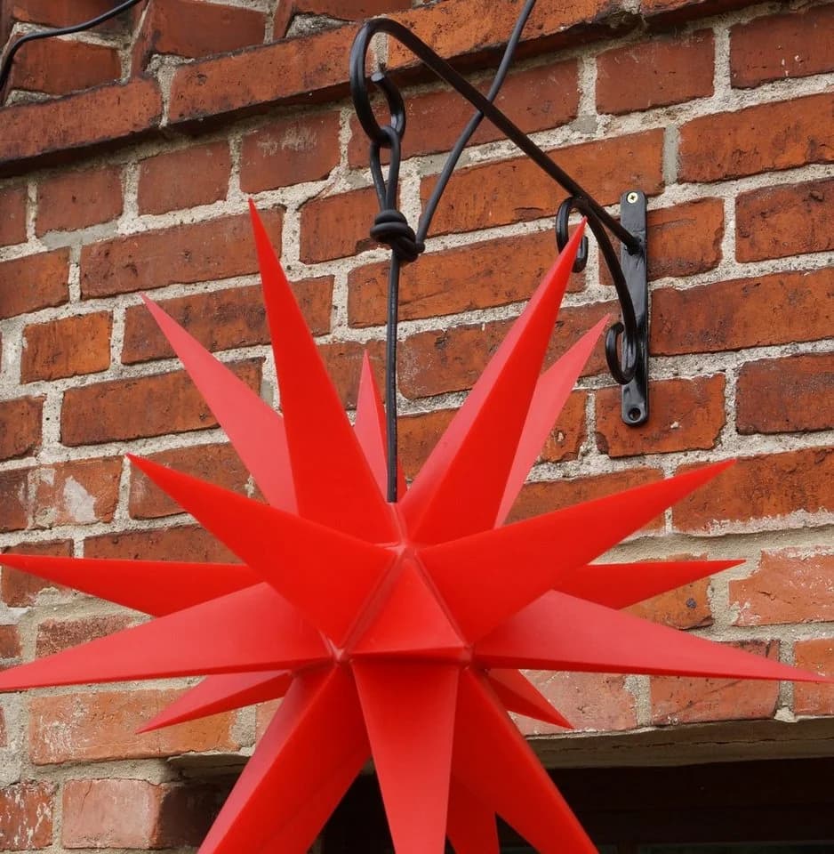 Guru-Shop LED-Stern Wandarm aus Eisen, Wandhalter für Außensterne
