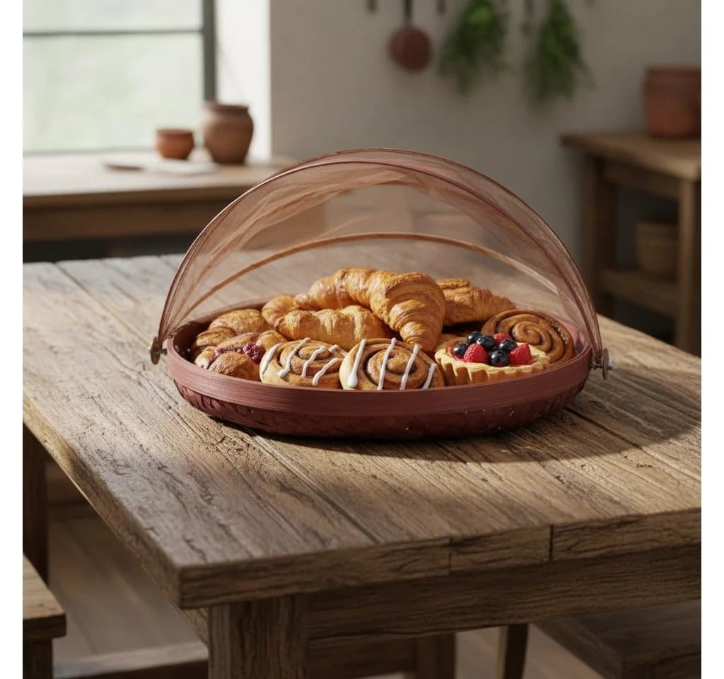 Guru-Shop Fliegenschutz Obstkorb Dekoschale Rattan Braun - Bild 3
