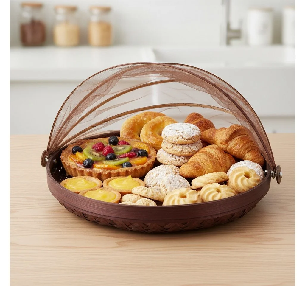 Guru-Shop Dekoschale Fliegenschutz Obstkorb dunkelbraun Bild 3