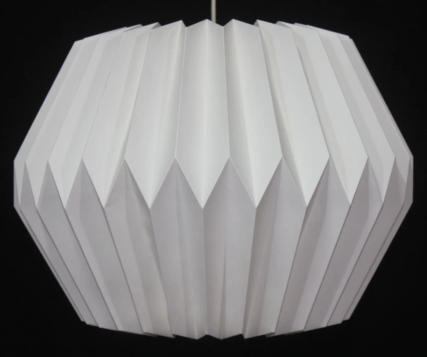 Guru-Shop Lampenschirm Origami Design Weiß Papier