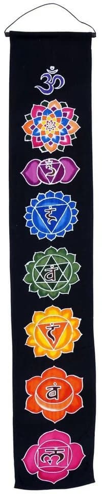 Guru-Shop Wandteppich Mandala Batik Schwarz Viskose