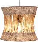 Guru-Shop Lampenschirm Runde Boho Papier Hängelampe Beige Bild 3