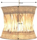 Guru-Shop Lampenschirm Runde Boho Papier Hängelampe Beige Bild 5