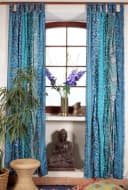 Guru-Shop Boho Patchwork Vorhang Türkis 250 cm Bild 2
