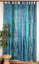 Guru-Shop Boho Patchwork Vorhang Türkis 250 cm Bild 4