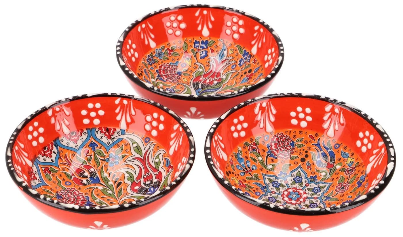 Guru-Shop Dekoschale Orientalische Keramikschüssel Handbemalt Ø 12 cm