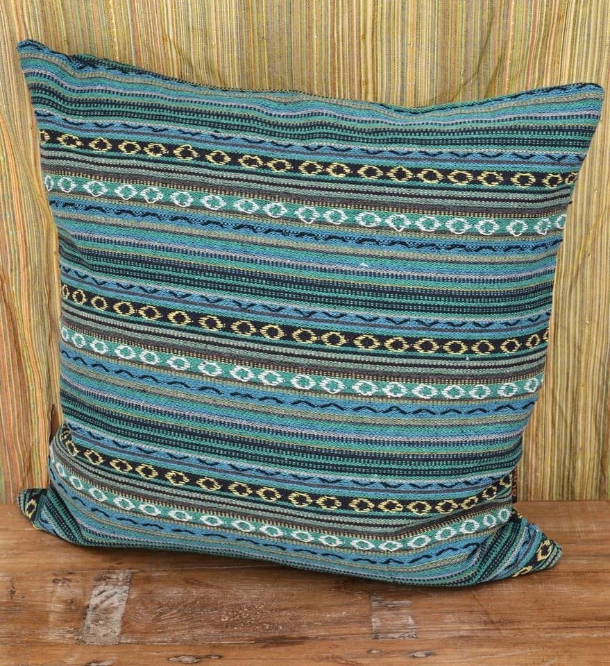 Guru-Shop Kissenbezug Boho Style Türkis 50x50 cm Baumwolle - Bild 3