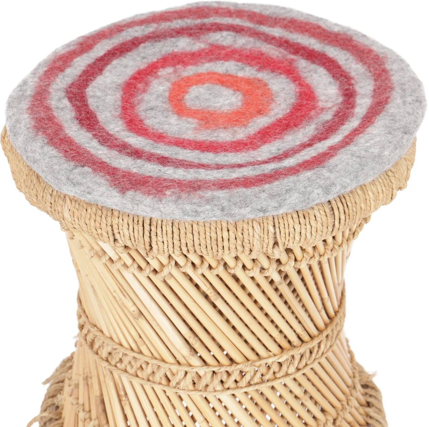 Guru-Shop Meditationskissen Filz Stuhlauflage grau/rot - Bild 3