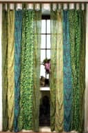Guru-Shop Boho Patchwork Vorhang Grün 100% Polyester 2er Set Bild 5