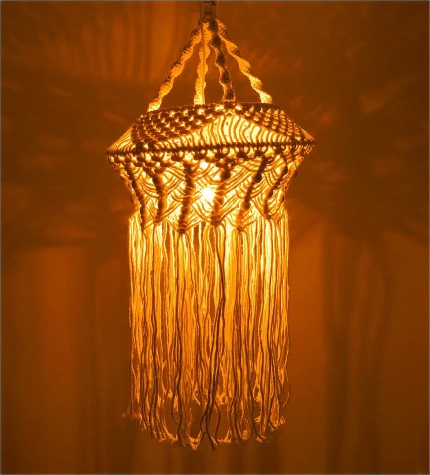 Guru-Shop Deckenlampe Makramee Bali Handgefertigt - Bild 3