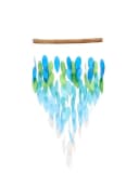 Guru-Shop Dekoobjekt Muschel Mobile Ethno Windspiel Sonnenfänger Blau Grün Bild 3