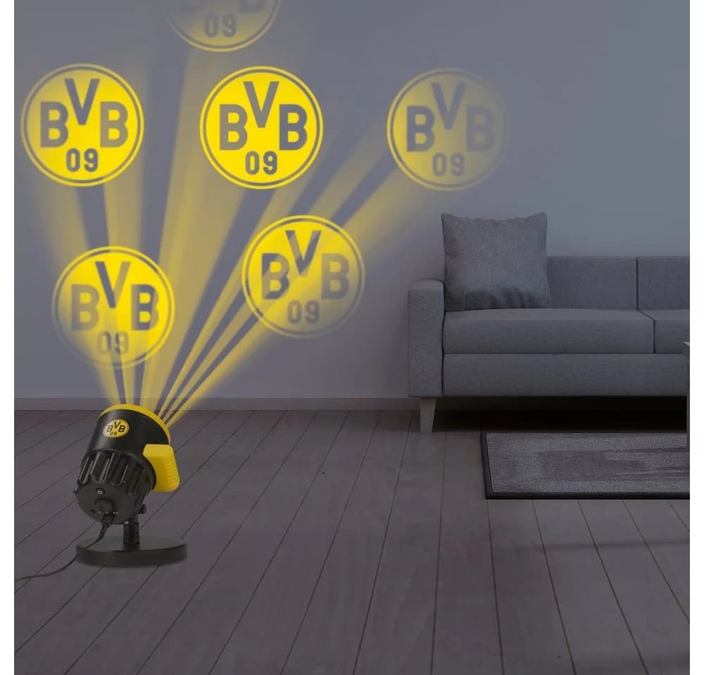 BVB LED Motivstrahler Schwarz Wetterfest BVB-Logo Projektion - Bild 5