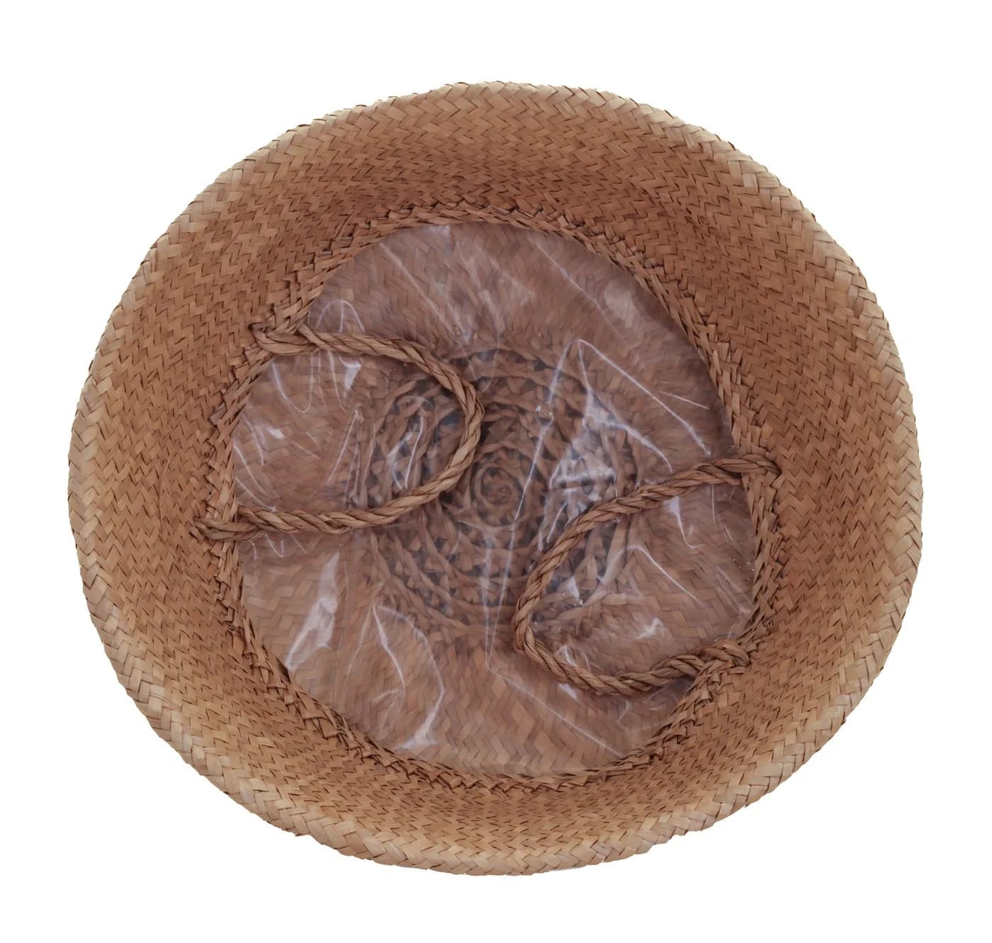tegawo Aufbewahrungskorb aus Seegras faltbar Pflanzkorb beige - Bild 4