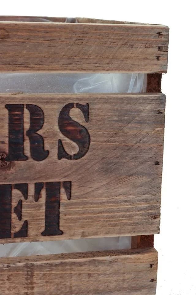 tegawo Holzkiste Farmers Market Natur FSC-Holz - Bild 5