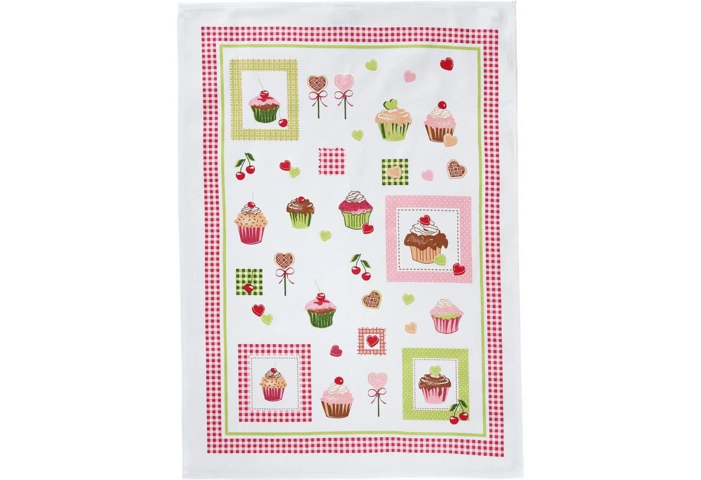 Erwin Müller Geschirrtuch 4er-Pack Baumwolle Muffin-Motiv Bunt - Bild 5