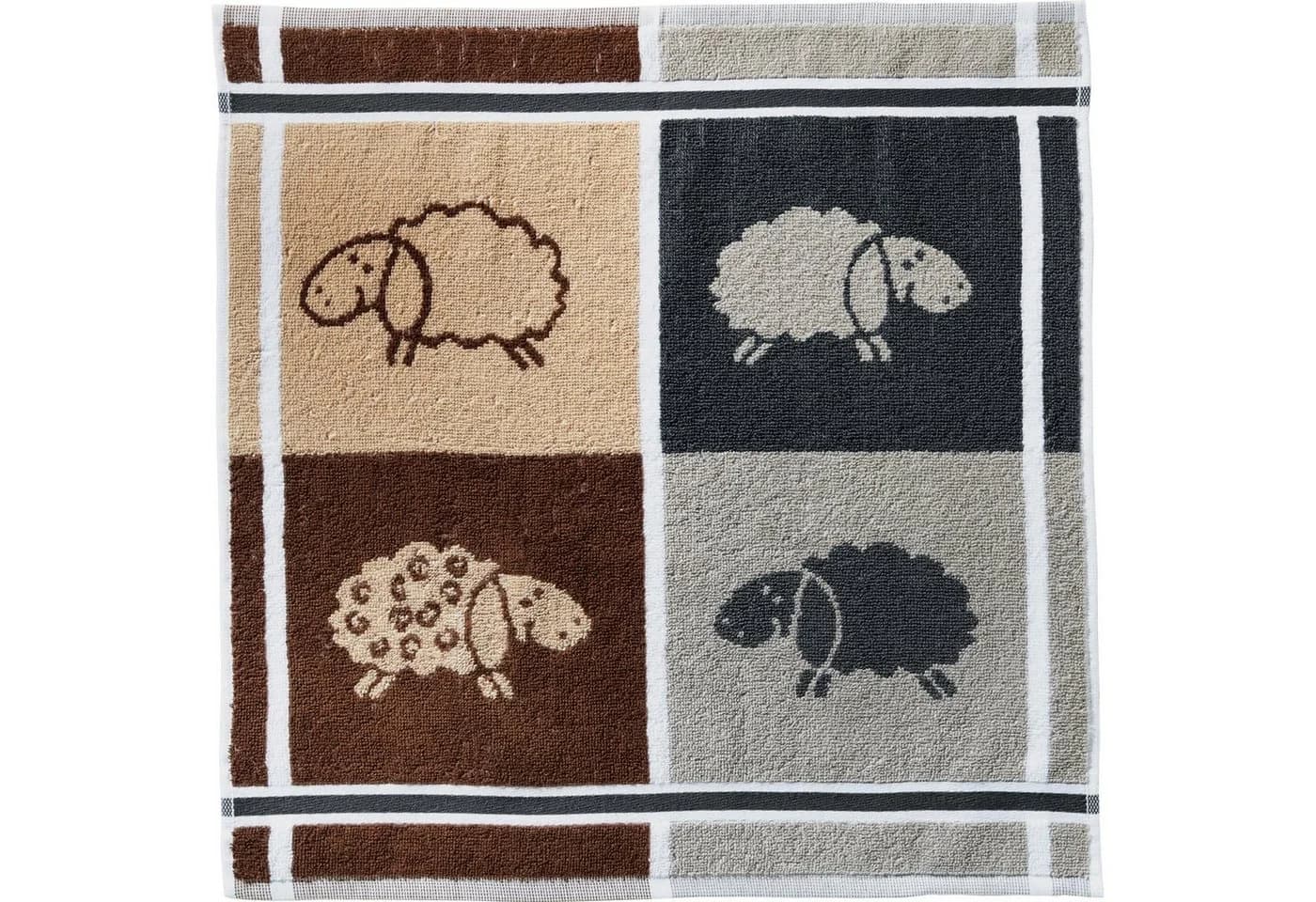 Kracht Geschirrtuch "Schafe" 2er-Pack Baumwolle Motiv