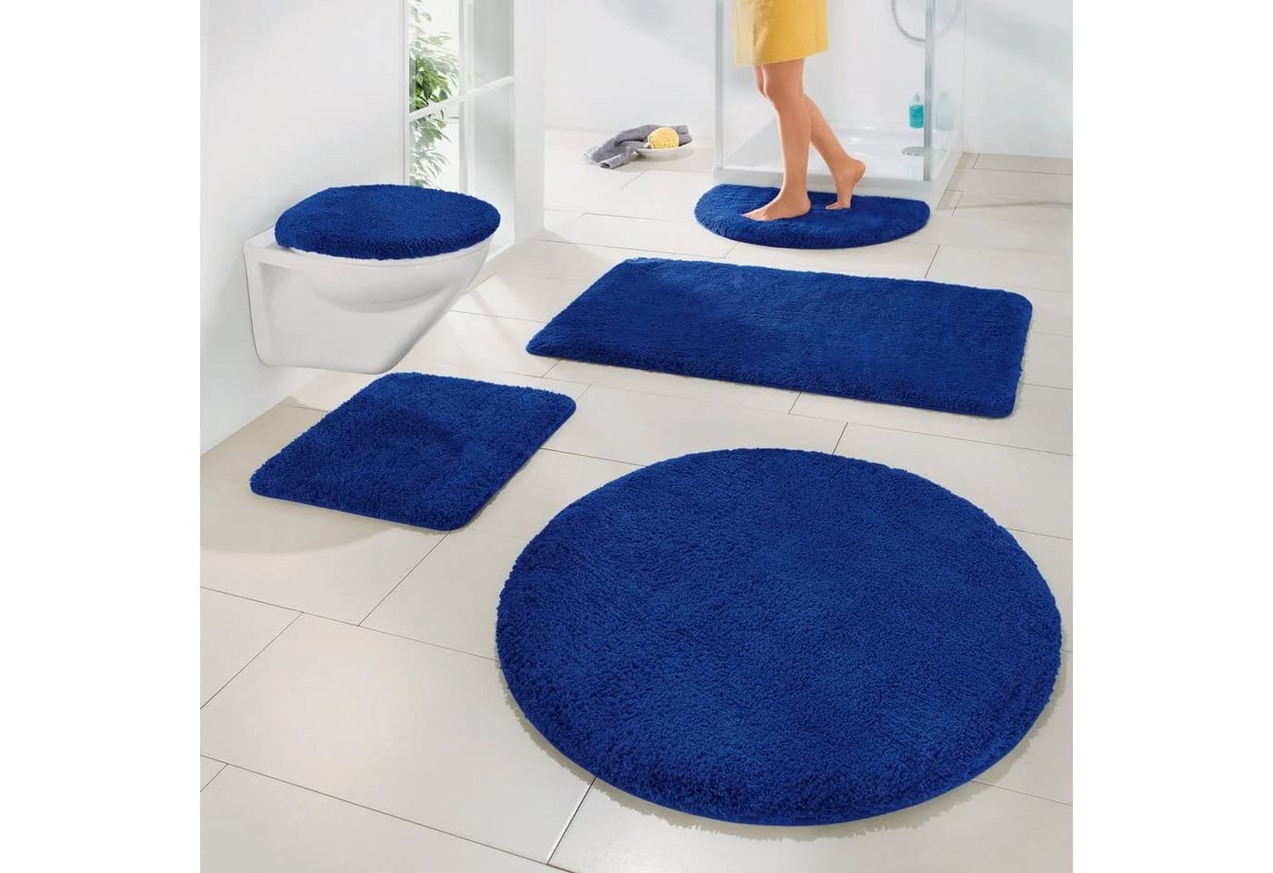 Erwin Müller WC-Set "Rhodos" 2-teilig Uni Blau mit Gummizug - Bild 3