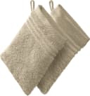 REDBEST Waschhandschuh 2er-Pack Frottier Uni Beige Bild 2