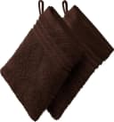 REDBEST Waschhandschuh 2er-Pack Frottier Uni Braun Bild 2