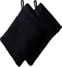 REDBEST Waschhandschuh 2er-Pack Frottier Uni Schwarz Bild 2