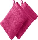 REDBEST Waschhandschuh 2er-Pack Frottier Uni Rosa Bild 2