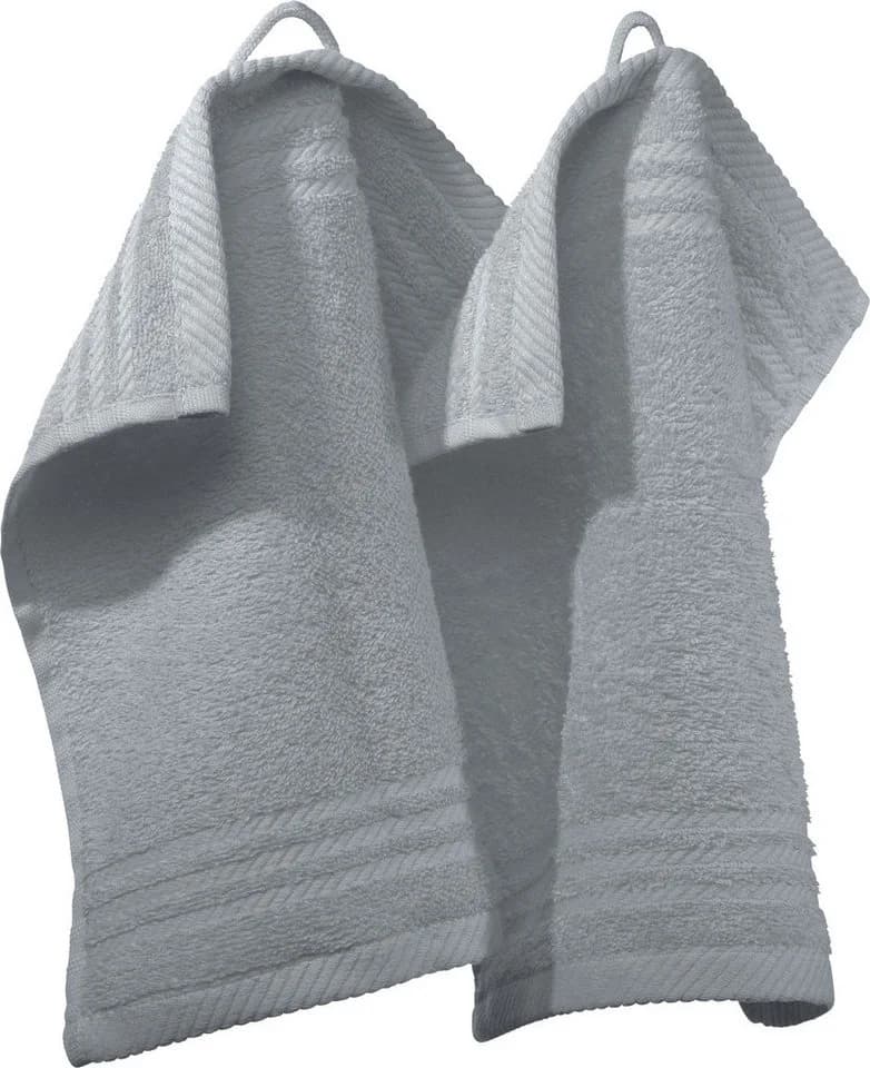 REDBEST Seiftuch 2er-Pack Frottier Uni Grau - Bild 2